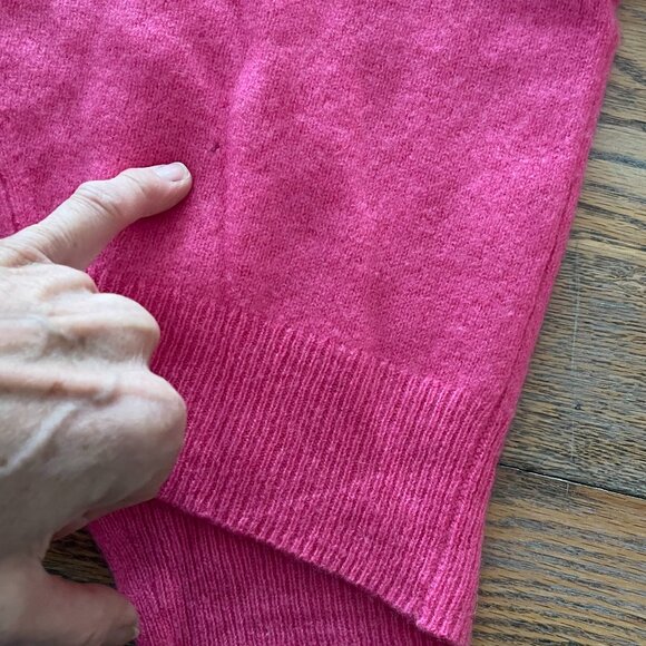 360 CASHMERE bright pink 100% cashmere sweater/S - Picture 7 of 9